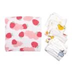 MOM'S HOME Super Soft Organic Cotton Baby Muslin Wash Cloth/Napkin 6 Layer | Hankies for Baby | 25x25 cm | (Pack of 12) - Fast Shipping to USA & Canada - Image 4