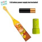 MOM CARE Kids Battery Toothbrush,Advanced Sonic technology,Vibrating Mode, Extra Soft Bristles,3X Efficiency Of Manual, Effective Cleaning Of Your Child?s Teeth, Improving Oral Health Yellow - Fast Shipping to USA & Canada - Image 4