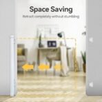 A Baby Cherry - Baby Saftey Gate Retractable | Stairs & Pet Safety | Wide Mesh Gate 33" Tall | Expandable 55" | Indoor/Outdoor, Childproof Auto Lock (White) - Fast Shipping to USA & Canada - Image 7