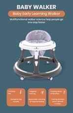 StarAndDaisy Baby Walkers 6-24 Month Boy & Girl / 360? Walker for Kids 1 Years with Multi Adjustable Height/Multi-Function Baby Walker with Anti-Rollover - (Grey) - Fast Shipping to USA & Canada - Image 5