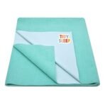 Tidy Sleep Instadry Anti-Piling Fleece Extra Absorbent Quick Dry Sheet for New Born Babies, Cotton Bed Protector Mattress Pack of 1 Seagreen Medium (100x70) cm - Fast Shipping to USA & Canada - Image 2