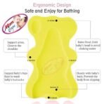 MOM CARE Newborn Baby Sponge for Bathing, Baby Bathing Cushion Infant Bathing Mat Newborn Bath Baby Essentials Yellow 1pc - Fast Shipping to USA & Canada - Image 4