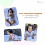 MOM'S HOME Organic Cotton Muslin Jhabla and Nappy for New Born Baby | Bloom, Blossom, Pink Giraffe, Flamingo & Whale | Pack of 5 - Fast Shipping to USA & Canada - Image 5