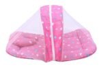 Infantbond Mattress with Net & Sleeping Bag (Pink Star) ? Fast Shipping to USA & Canada - Image 4