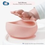 Kids Station 3 Piece BPA-Free Silicone Baby Feeding Set - Baby Bib - Spoon and Bowl - Make Mealtime Fun - Microwave Safe - Unbreakable Eco-Friendly - Organic & Natural (Pink) - Fast Shipping to USA & Canada - Image 7