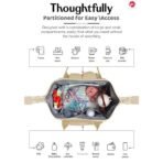 StarAndDaisy Baby Bag for Mother Travel/Maternity Bag with Multi Compartments, Insulated Bottle Pockets, Waterproof, 30L Capacity ? Brown Beige - Fast Shipping to USA & Canada - Image 5