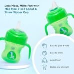 Mee Mee Baby Trainer Sippy Cup | Soft Spout, Leakproof Sipper for Toddlers | Dual Handle for Easy Grip | Non -Toxic, Lightweight & BPA Free, Green (150 Ml) - Fast Shipping to USA & Canada - Image 3