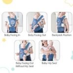 1st Step 5 in 1 Hip Seat Baby Carrier with 5 Carry Positions, Detachable Hip seat, Padded Waist Belt for 4 to 36 Months Baby, Adjustable New-Born to Toddler Carrier, Max Weight Up to 16 Kgs (Green) - Fast Shipping to USA & Canada - Image 4