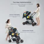 StarAndDaisy Stroller for Baby Boy & Girl 0 to 3 Years / Baby Stroller with Lightweight / Foldable Pram for Kids with 5-Point Safety Harness, Adjustable Backrest, 360? Swivel Wheel, Large Storage, Reversible Handlebar, Extended Mosquito Net -Rainbow - Fast Shipping to USA & Canada - Image 4