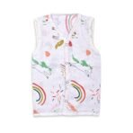 MOM'S HOME Baby Unisex Organic Cotton Muslin Jhabla Pack of 3 - Fast Shipping to USA & Canada - Image 3