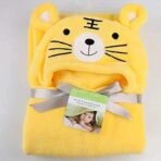 First Kick Baby Blankets New Born Pack of Hooded Wrapper Durable Fleece Polyester Sleeping Bag and Baby Bath Towel for 0-6 Months Baby Boys and Baby Girls Yellow - Fast Shipping to USA & Canada - Image 3