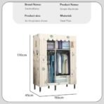 StarAndDaisy Kids FoldableWardrobe with Cover & Drawers/Portable Almirah for Clothes, Shoes, Accessories/Space-Saving Closet with Side Pockets & Hanging Rod (Elegance) - Fast Shipping to USA & Canada - Image 6