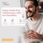 haus & kinder Eleflora Collection 100% Cotton Muslin Baby Swaddles Wrap for Newborn Baby, Size 100cm x 100cm, Pack of 5 (Ditsy Bloom, Floral,Dots, Elephant, Pineapple, Multicolor) - Fast Shipping to USA & Canada - Image 7