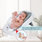 MOM CARE Folding Baby Bath Tub for Newborn Babies Bather Anti Slip Silicone 0-6 Months Support Baby Bath Chair (Grey) - Fast Shipping to USA & Canada - Image 6