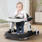 StarAndDaisy Baby Walker/Multifunction/Anti-o Shaped Leg/Anti-Fall/Music Box/Height Adjustment/Baby/Newborn/Girl/boy/ 6-15months *with SEAT Cushion (Premium Black) - Fast Shipping to USA & Canada - Image 2