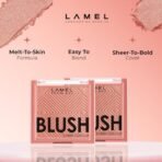 Lamel- Blush cheek colour 402- Rouge|Richly pigmented | Matte finish | Soft, silky texture |Blends easily |Universally flattering shades |3.8gm - Fast Shipping to USA & Canada - Image 4