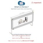 Kids Station Bed Rail Guard for Baby Safety ? 6ft x 2.6ft (180x80cm) ? Adjustable Height, Foldable, Patented Design, Made in India ? Baby Proofing King Size Bed (1 Side, Grey, 6ft or 180cm, Basic) - Fast Shipping to USA & Canada - Image 3