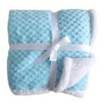 First Kick New Born Super Soft Baby Blanket Wrapper Sheet Cum Baby Blanket for Baby Boys, Baby Girls, Babies (100cm x 80cm, Sky Blue, Fleece, lightweight) - Fast Shipping to USA & Canada - Image 2