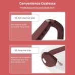 StarAndDaisy Baby Bath Tub for 0 to 5 Years/Foldable Bath Tub for Kids 0-3 Years with Space Saving, Newborn Baby Folding Bathing Tub Girls & Boys with Soap Tray, Easy to Store (BT - Brown) - Fast Shipping to USA & Canada - Image 7