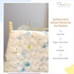 MOM'S HOME Organic Cotton Baby Quilt Blanket- 0-3 Year-110x120 Quilt - Blue Heart (AC and Mild Winters)| TC - 150 - Fast Shipping to USA & Canada - Image 7