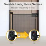 A Baby Cherry - Baby Saftey Gate Retractable | Stairs & Pet Safety | Wide Mesh Gate 33" Tall | Expandable 55" | Indoor/Outdoor, Childproof Auto Lock (Black) - Fast Shipping to USA & Canada - Image 5