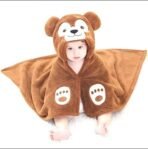 First Kick Fleece New Born Baby Blanket Pack of Super Soft Bathrobe Baby Wrapper Cum Baby Bath Towel For Baby Boys, Baby Girls, Babies (80Cm X 80Cm, 0-6 Months) Lightweight, Brown - Fast Shipping to USA & Canada - Image 3