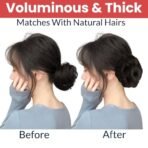 TEMPERIA Hair Buns for Women - Juda Accessories For Women - Hair Buns Clip - Artificial False Fake Hair Donuts Bun Maker Extension - Brown - Pack of 1 - Fast Shipping to USA & Canada - Image 6