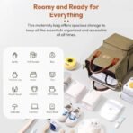 StarAndDaisy Diaper Backpack For Mothers For Travel/Diaper Bags For Mom With Multi Compartments, Insulated Bottle Pockets, Waterproof, Ultra Soft Oxford Fabric, 24Lt Capacity - Beige - Fast Shipping to USA & Canada - Image 3