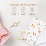 haus & kinder 100% Cotton Reversible Muslin Blanket for Newborn Baby Boy & Girl | Triple Layer Baby Blanket, Soft, Lightweight, Breathable | 0-3 Years | 120x120 cm ? Whimsical Woodland - Fast Shipping to USA & Canada - Image 7