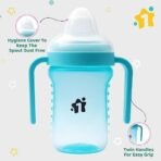 1ST STEP Matte Collection BPA Free Polypropylene Soft Spout Sipper with Twin Handles for Easy Grip - Blue - Fast Shipping to USA & Canada - Image 5