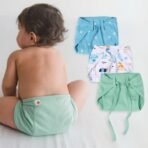 Tidy Sleep Pack of 6 New born Baby's 3 Layer Cotton Cloth Nappies/Langot/nappy Washable and Reusable Nappies Assorted Color (9-12M) - Fast Shipping to USA & Canada - Image 3
