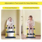 StarAndDaisy Potty Seat for Kids 1-3 Years | Toilet Seat for Kids with Height Adjustable & Removable Soft Cushion, Fits All Western Toilets seat-(Dark Blue-Yellow) - Fast Shipping to USA & Canada - Image 4