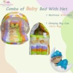 Infantbond Born Baby Bed with Net & Carry Bag (Orange Star) ? Fast Shipping to USA & Canada - Image 3