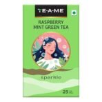 TE-A-ME Green Teabags Raspberry and Mint Flavour | Green Tea Bags 25 pcs | Diwali Gift - Fast Shipping to USA & Canada - Image 2