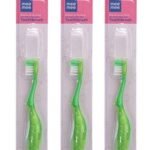 Mee Mee Baby manual Toothbrush for kids(Pack of 3) (Easy Grip, Green) - Fast Shipping to USA & Canada