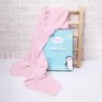 MOM'S HOME Cotton Baby Super Soft Absorbent Muslin 6 Layer Wash Towel- 100X100 CM - (0-3 Years)- Pink - Fast Shipping to USA & Canada - Image 3