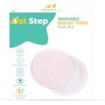 1st Step Reusable, Washable Maternity Nursing Breast Pads, 6 Pcs (Pink) - Fast Shipping to USA & Canada - Image 2