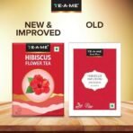 TE-A-ME - Hibiscus Tea - 50 gm (50+ Cups) | Supports - SKIN GLOW ENHANCING | Flower Based - Herbal | Caffeine Free - Tangy Flavor | Hibiscus Tea Leaves | Diwali Gift - Fast Shipping to USA & Canada - Image 4