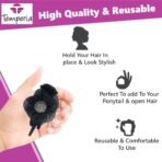 TEMPERIA (3 pcs) Hair Clips for Girls Women Kids - Clutcher Clutches Claw Clip Accessories - Ramdom Colours - Tissue Design - Stylish, Fashional (DN01) - Fast Shipping to USA & Canada - Image 4