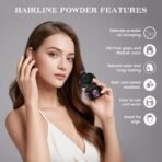 VETMOC Cover-Up Hair Powder- Black, Helps Cover Grey Roots & Bald Spots Instantly, Highly Pigmented, Fuller and Denser, Long-Lasting & Matte Finish, Super-Fine Powder for Flawless Application, 4gm - Fast Shipping to USA & Canada - Image 3