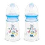 Mee Mee BPA-Free Baby Feeding Bottle, Eazy Flo Technology, Anti-Colic Valve, 0-3 Years (Blue, 130 ML (Pack of 2)) - Fast Shipping to USA & Canada - Image 2
