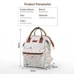 StarAndDaisy Baby Diaper Bag for Mother Travel/Diaper Bags for Mother for Travel with Laptop Pocket, Multi Compartments, Insulated Bottle Pockets, Waterproof, Ultra soft fabric - Nature Print - Fast Shipping to USA & Canada - Image 6