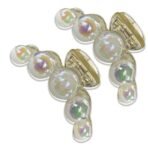 TEMPERIA (2 pcs) Pearl Hair Clips for Women & Girls - Korean Clutcher Clutches Claw Clip Accessories - Sparkling Pearl Design, Stylish, Fashional (DN09) - Fast Shipping to USA & Canada - Image 2