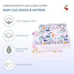 a baby cherry 100% Organic Cotton Newborn Baby Caps 0-3 Months | Soft & Comfortable | Cotton Cap for Baby | Newborn Cap for Baby Boy & Girl Set of 2 Multicolour - Fast Shipping to USA & Canada - Image 7
