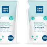 Mee Mee Baby Liquid Detergent 1.2 L | Ph Balanced, Free from Harsh Chemicals, Safe for Mother's Hands & Baby's Skin | Anti-Bacterial, Removes Stains & Odor with One Drop, Hypoallergenic (Pack of 2) - Fast Shipping to USA & Canada