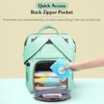 StarAndDaisy Baby Bag for Mother Travel/Diaper Bag with Insulated Baby Bottle Pocket/Diaper Bag for Mothers for Travel with Multi Compartments, Waterproof Diaper Bags for Mom, 24lt capacity - Green - Fast Shipping to USA & Canada - Image 6