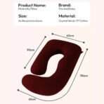 StarAndDaisy Pregnancy Pillow for Women/Baby Maternity Pillow for Sleeping J Shape for Mothers/Pregnancy Pillows for Back, Belly, Legs & Hip Support, Nursing & Maternity Pillow -Maroon - Fast Shipping to USA & Canada - Image 3