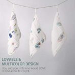 MOM'S HOME Baby Super Soft Absorbent Muslin 6 Layer wash Towel- 100X100 CM - (0-3 Years)- Green and 5 Muslin Sqaure Wipes - Fast Shipping to USA & Canada - Image 6