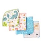 TIDY SLEEP Muslin Baby Face Cloth for New Born Baby (Washable, Reusable Extra Soft Baby Face Towel) Assorted Colour (4) - Fast Shipping to USA & Canada - Image 4