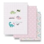 TIDY SLEEP Changing Mat (Dino Baby Girl, 65 cm x 45 cm) - Fast Shipping to USA & Canada - Image 2